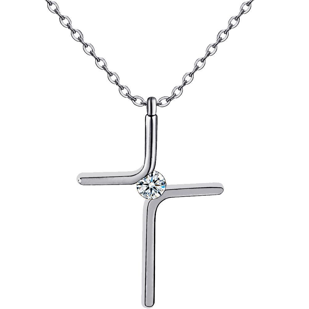 Cross Pendant New Simple Necklace Titanium Steel Plating - MRSLM