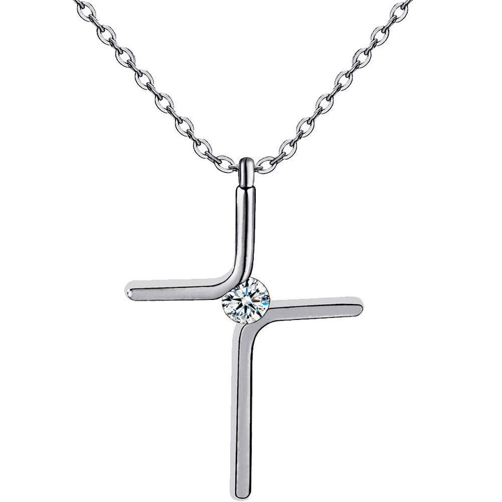 Cross Pendant New Simple Necklace Titanium Steel Plating - MRSLM