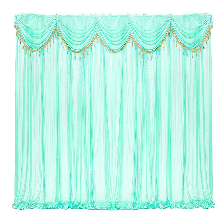 Wedding Party Backdrop Curtains Background Decor Draping Removable Swags Decor - MRSLM