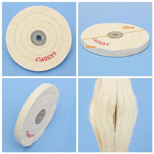 6 Inch Round Felt Wool 1/2inch Arbor Buffer Polisher Buffing Polishing Wheel - MRSLM