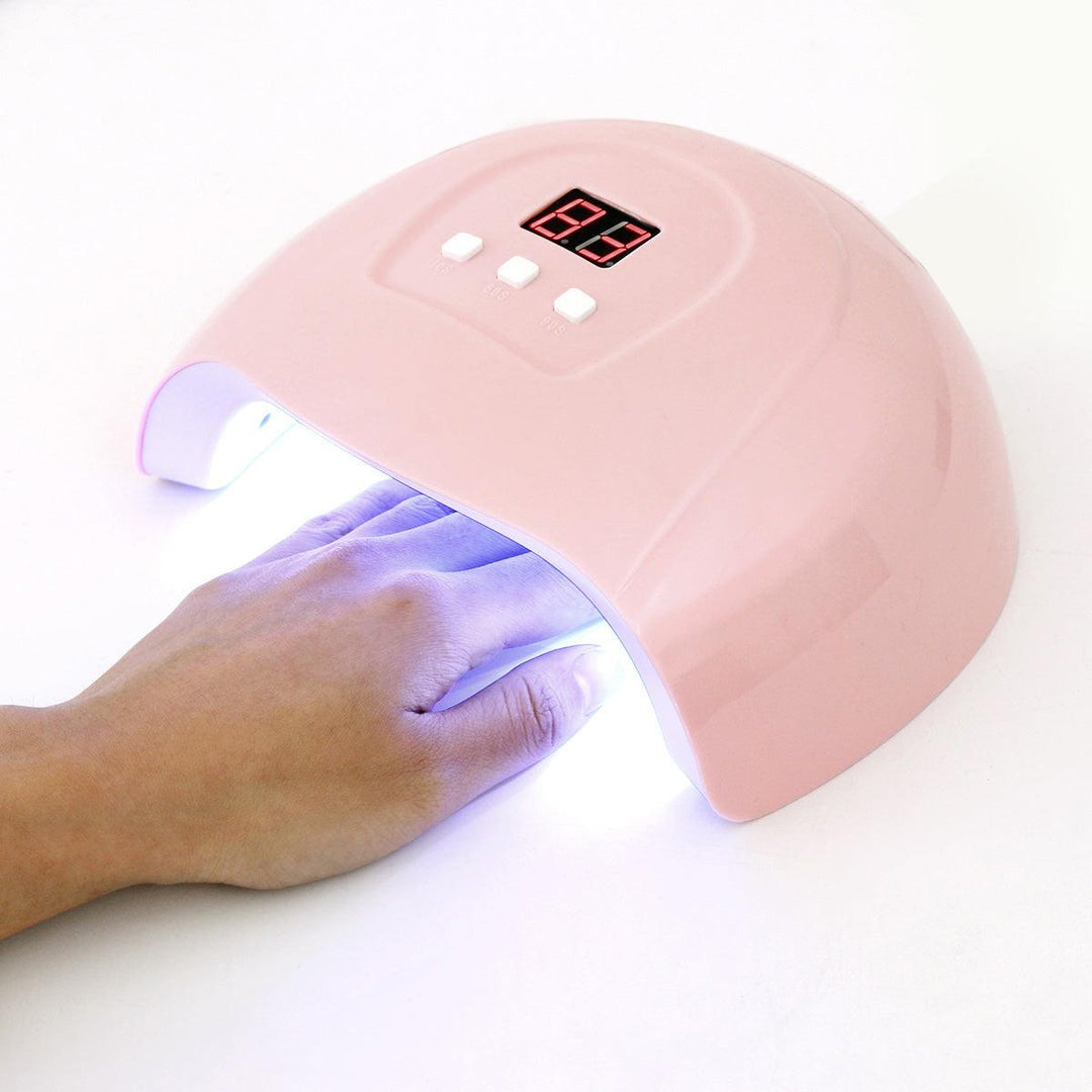 Nail Dryer 30W UV LED Lamp Nail Lamp For Curing All Gels Builder Polish Varnish Manicure Salon Nail Art Tools (Pink) - MRSLM