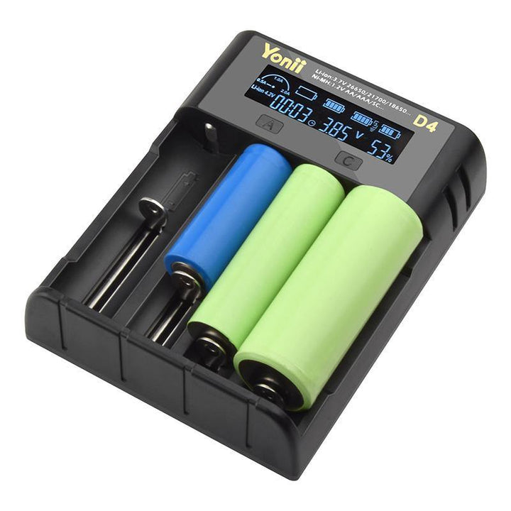 Portable USB Rechargeable Battery Charger Fast Charging For AA 18350 18500 18650 - MRSLM