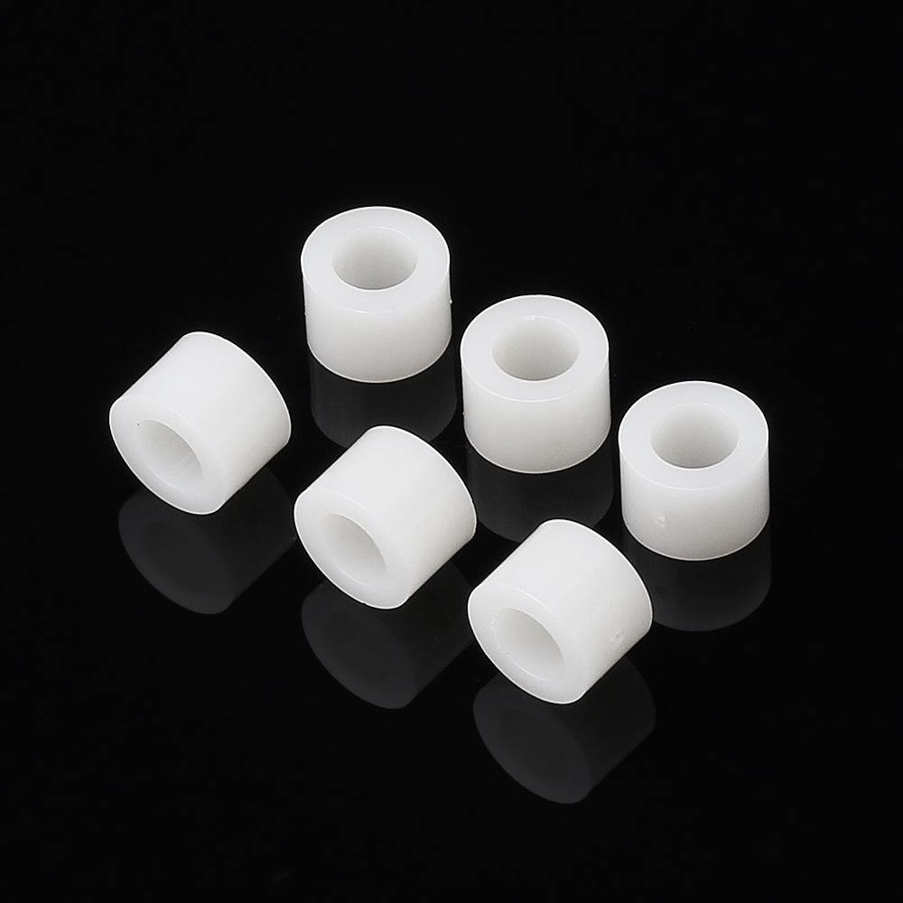 100Pcs M4 White Nylon ABS Non-Threaded Spacer Round Hollow Standoff For PC Board Screw Bolt - MRSLM