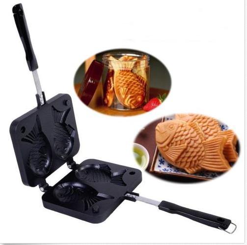 Non-stick Taiyaki Fish Shaped Waffle Frying Pan Maker Home Food Cooking Baking Mold Waffle Maker - MRSLM