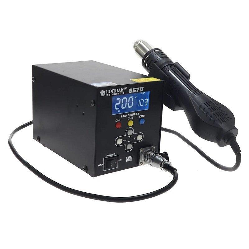 GORDAK 857D 1000W High Power LCD Display Soldering Station Intelligent Hot Air Desoldering Station Hot Air Gun - MRSLM