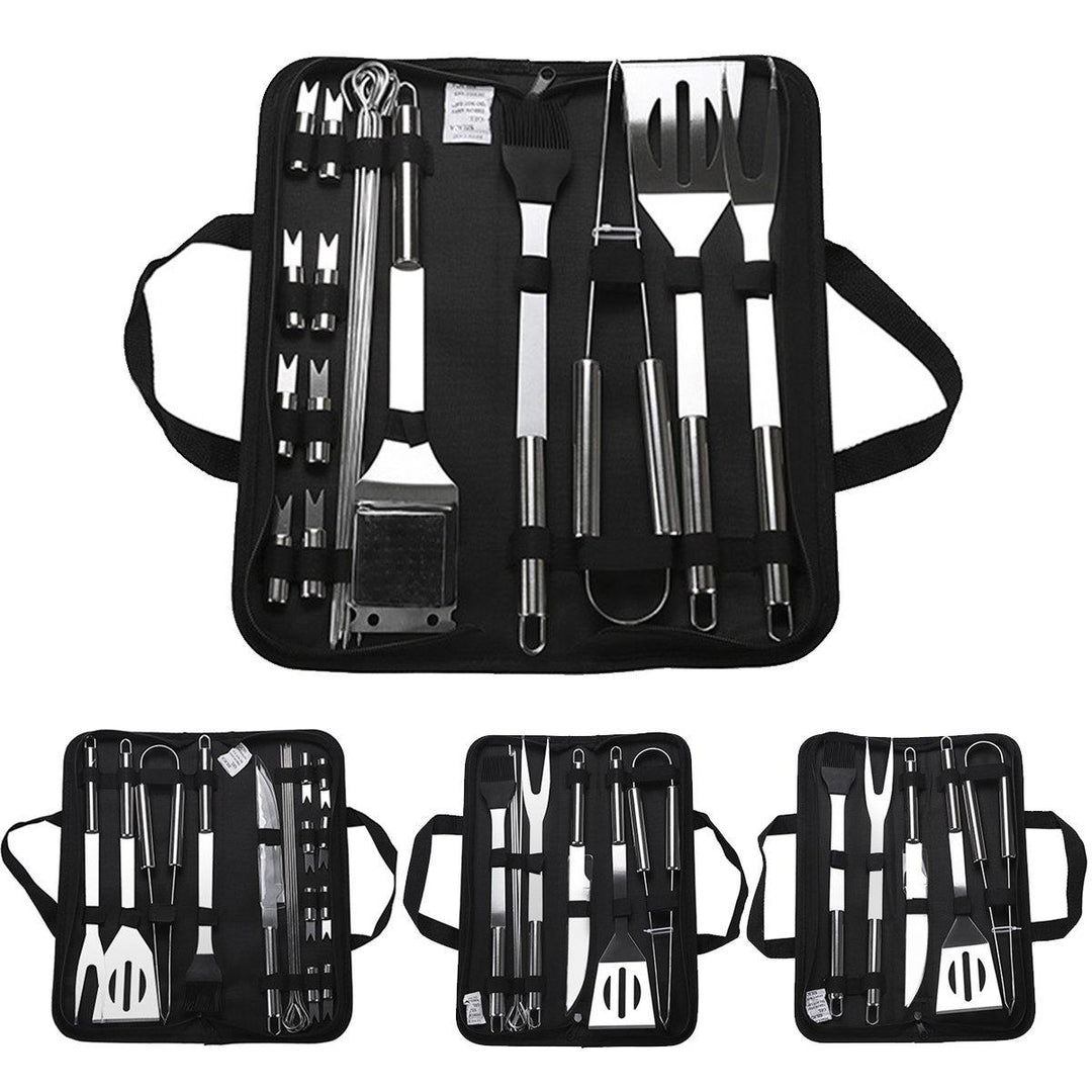 Stainless Steel BBQ Tools Set Barbecue Grilling Utensil Accessories Camping Outdoor Cooking - MRSLM