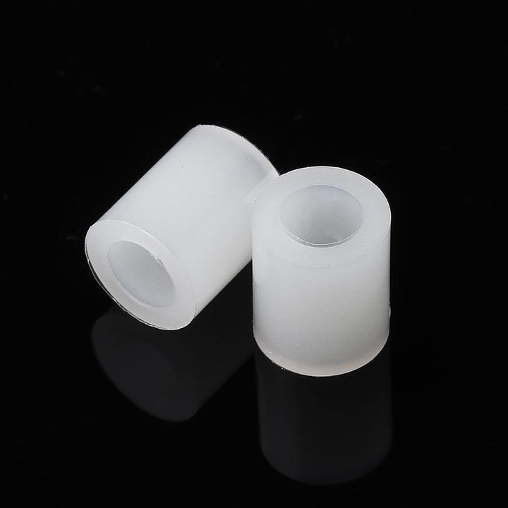 100Pcs M4 White Nylon ABS Non-Threaded Spacer Round Hollow Standoff For PC Board Screw Bolt - MRSLM