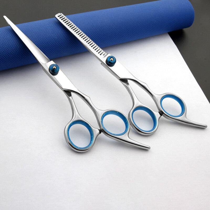 Hair Cutting Thinning Scissors Barbers Shear Comb Hairclip Hairdressing Set Sharp Blade, Fast Cutting, Easy to Use - MRSLM