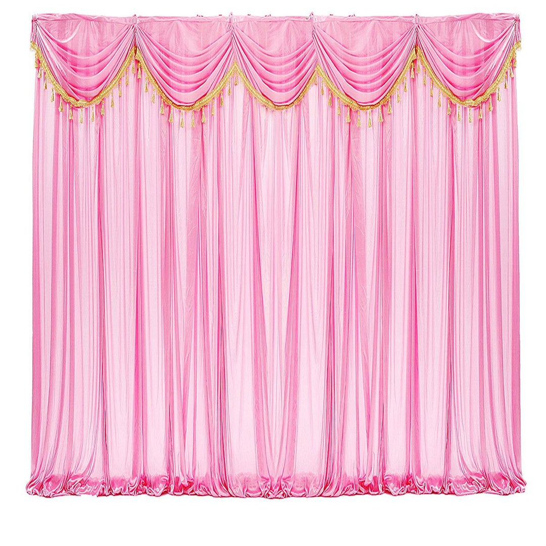 Wedding Party Backdrop Curtains Background Decor Draping Removable Swags Decor - MRSLM