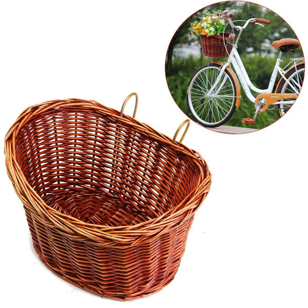 Trendy Style ProSource Bicycle Basket Bike Wicker Style With Straps - MRSLM