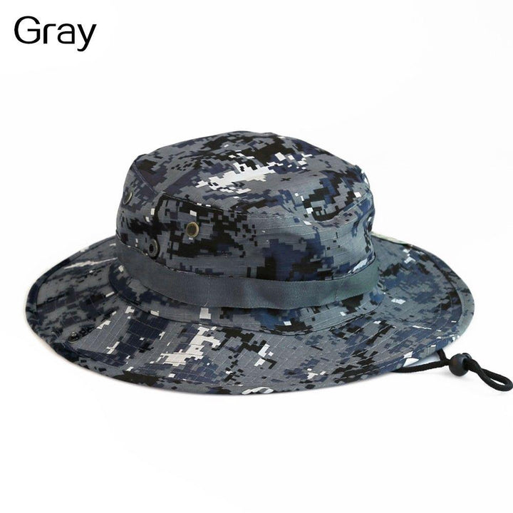 Hot Unisex Wide Brim Camouflage Hiking Outdoor Fishing Bucket Boonie Sun Hat - MRSLM