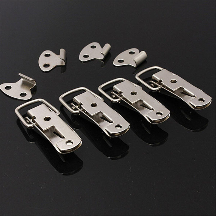 4PCS Case Box Chest Spring Stainless Tone Lock Toggle Latch Catch Clasp - MRSLM