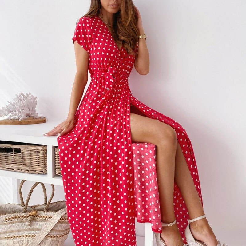 Polka Dot Maxi Dress for Women