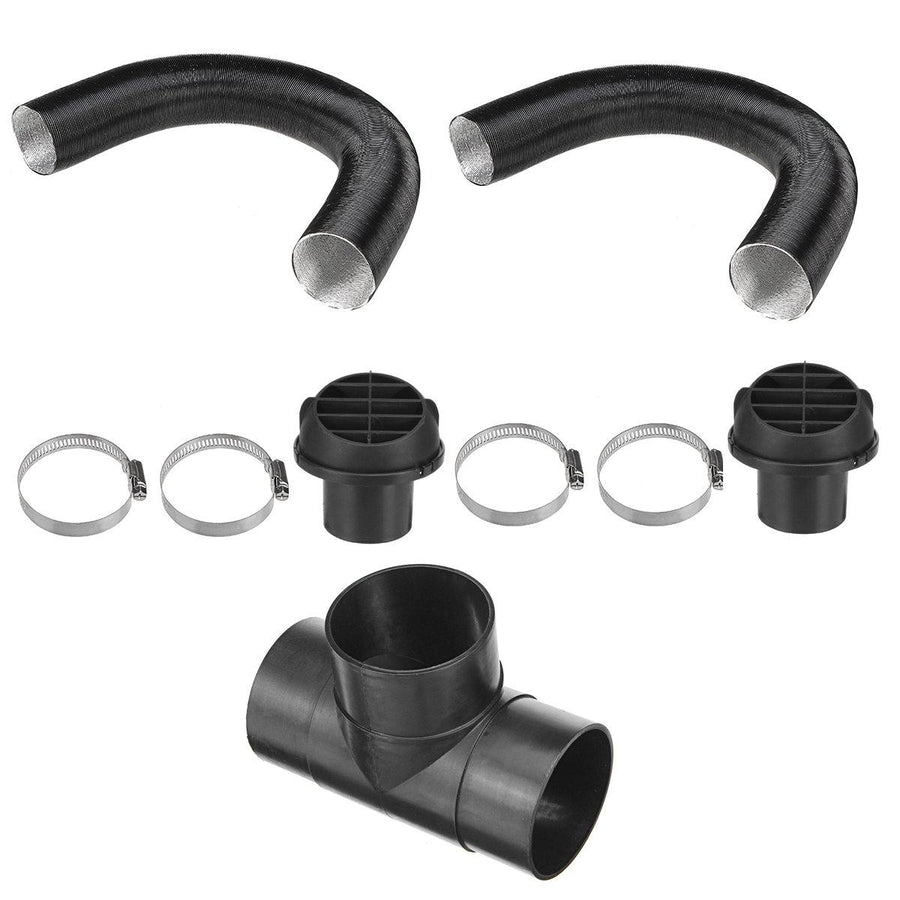 60mm Heater Pipe Ducting T Piece Warm Air Outlet Vent Hose Clips For Parking Diesel Heater - MRSLM