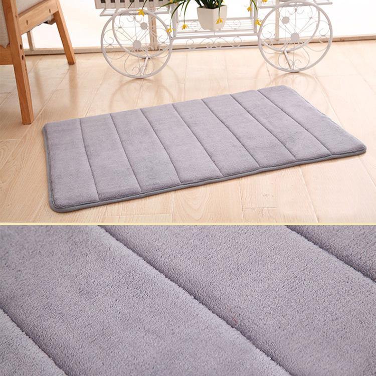 Honana WX-336 New Thickened Coral Velvet Memory Foam Slow Rising Rug Bathroom Mat Soft Non-slip Plush Floor Carpet - MRSLM