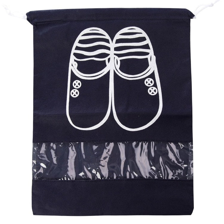 Fashion Portable Sneakers Print Travel Shoes Storage Bag with Strings