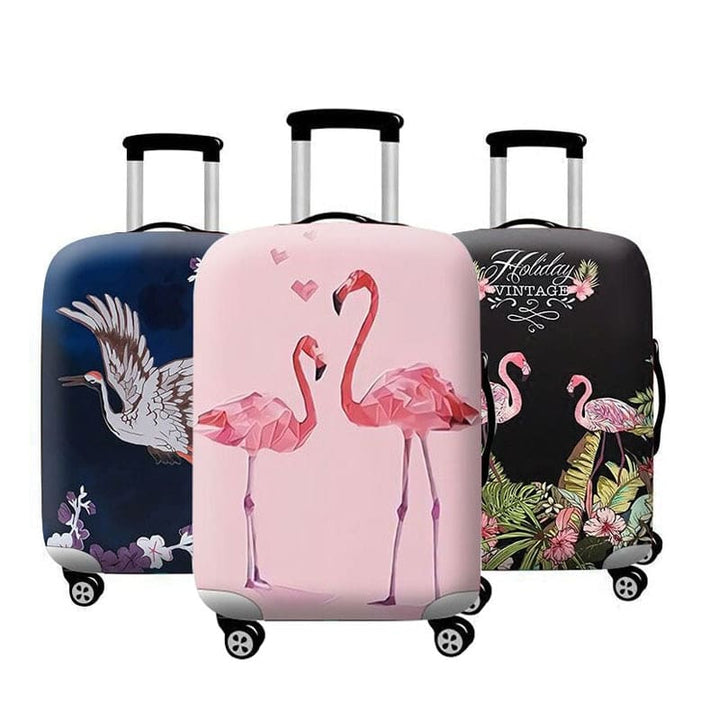 Fashion Dustproof Protective Flamingo Print Travel Suitcase Cover