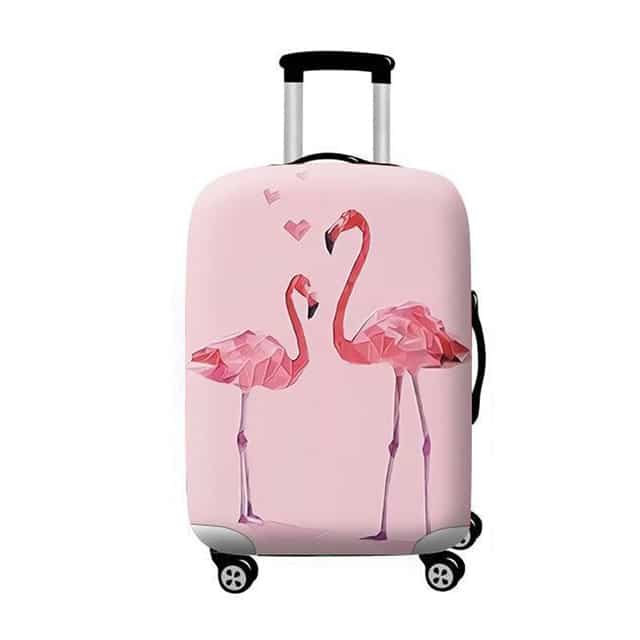 Fashion Dustproof Protective Flamingo Print Travel Suitcase Cover