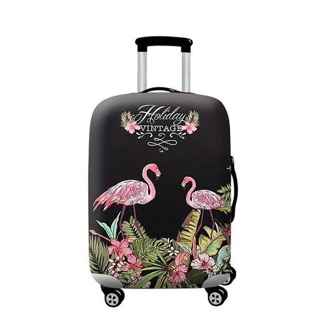 Fashion Dustproof Protective Flamingo Print Travel Suitcase Cover