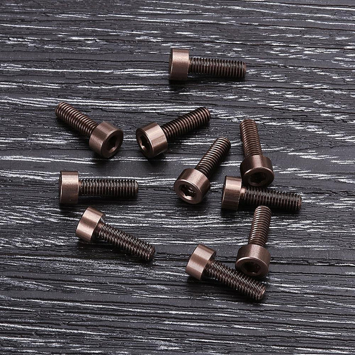 Suleve™ M3AH12 10Pcs M3×10mm Hex Socket Screw M3 Cap Head Bolt 7075 Aluminum Alloy Multicolor - MRSLM