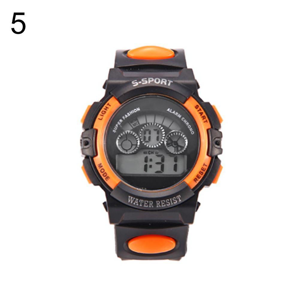 Waterproof Children LED Digital Display Alarm Date Luminous Sports Wrist Watch - MRSLM