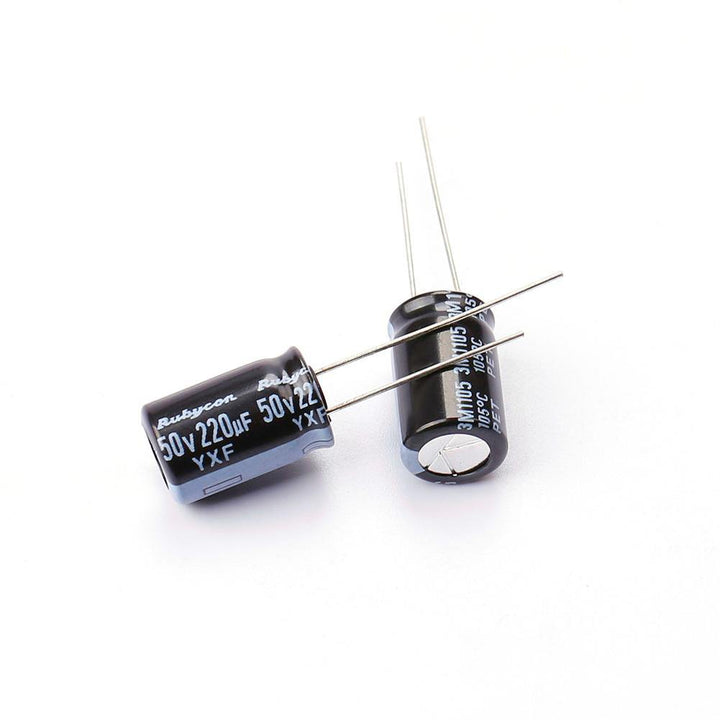 5PCS Rubycon Aluminum Electrolytic Capacitor 25V 220uf /35v 220uf/50v 220uf/50v 470uf For FPV Racing RC Drone - MRSLM