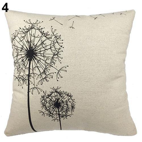 Home Decor Simple Casaul Beige Background Cotton Linen Pillow Cover Case Cushion - MRSLM