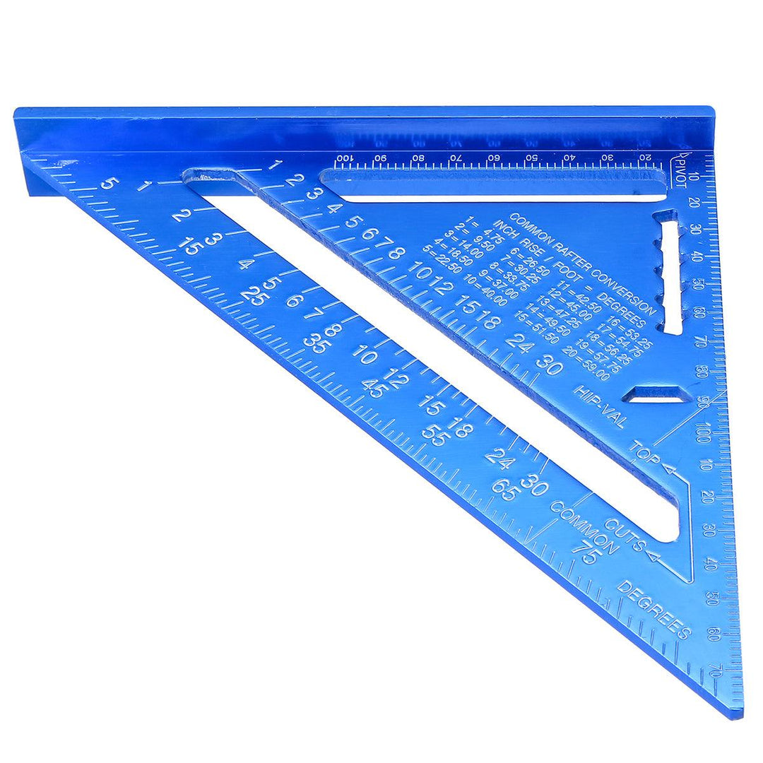 7/12" Metric/Imperia Aluminum Alloy Triangle Angle Protractor Ruler Woodworking Tool - MRSLM