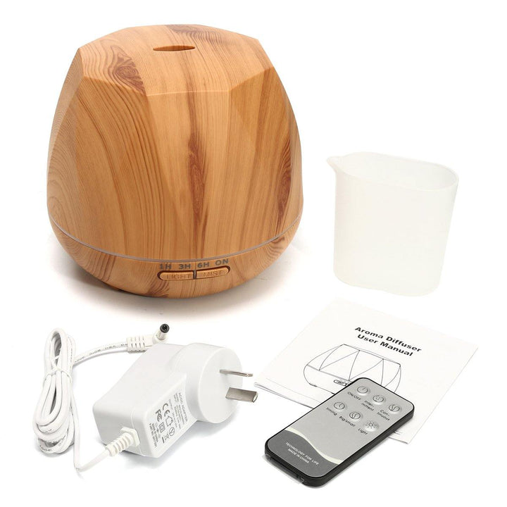 Wood Grain Ultrasonic Air Humidifier Aroma Remove Control - MRSLM