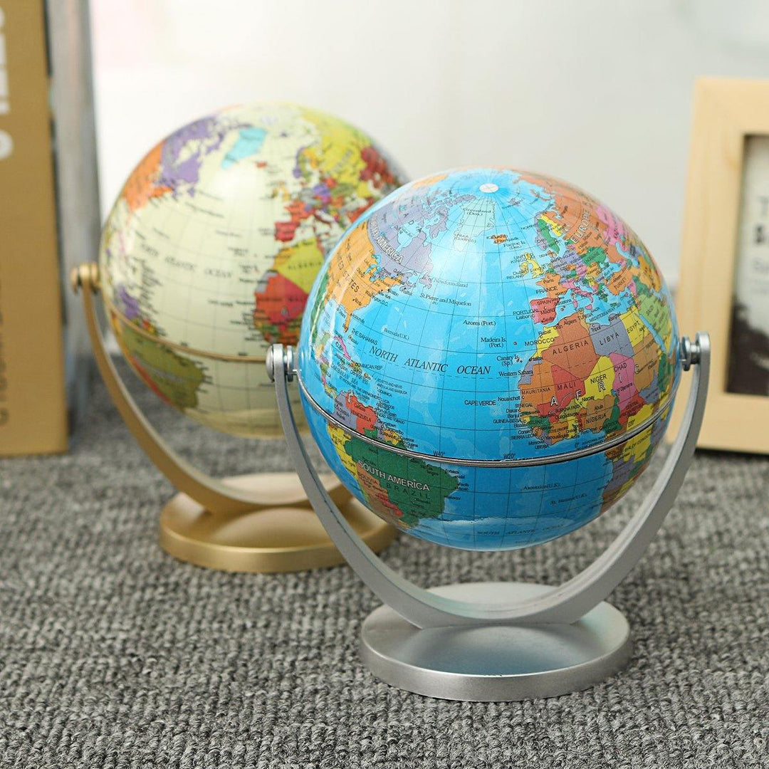 360 Dregee Rotating Globes Earth Ocean Globe World Geography Map Table Desktop - MRSLM