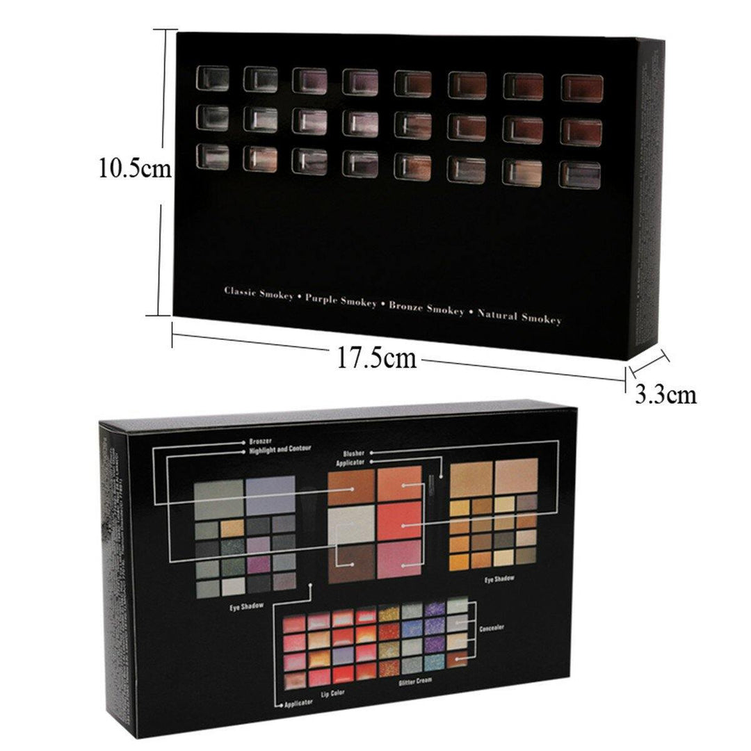 74 Color Eye Shadow Set Lip Gloss Blush Foundation Cream Glitter Eye Shadow Palette Makeup Set - MRSLM