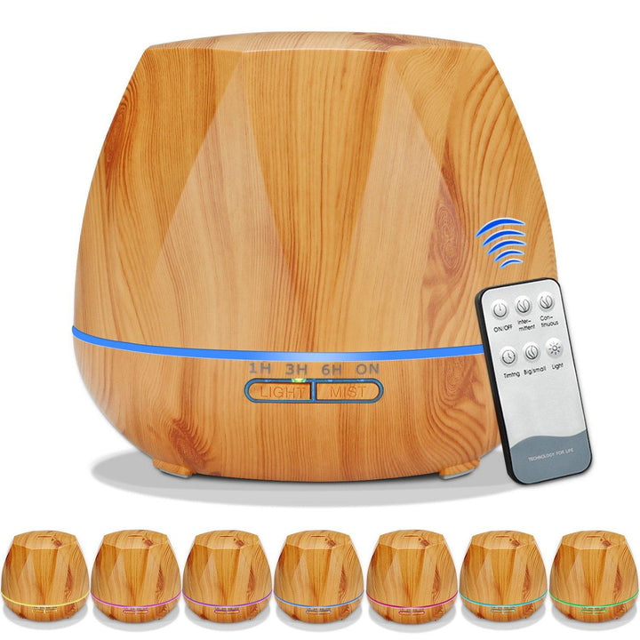 Wood Grain Ultrasonic Air Humidifier Aroma Remove Control - MRSLM