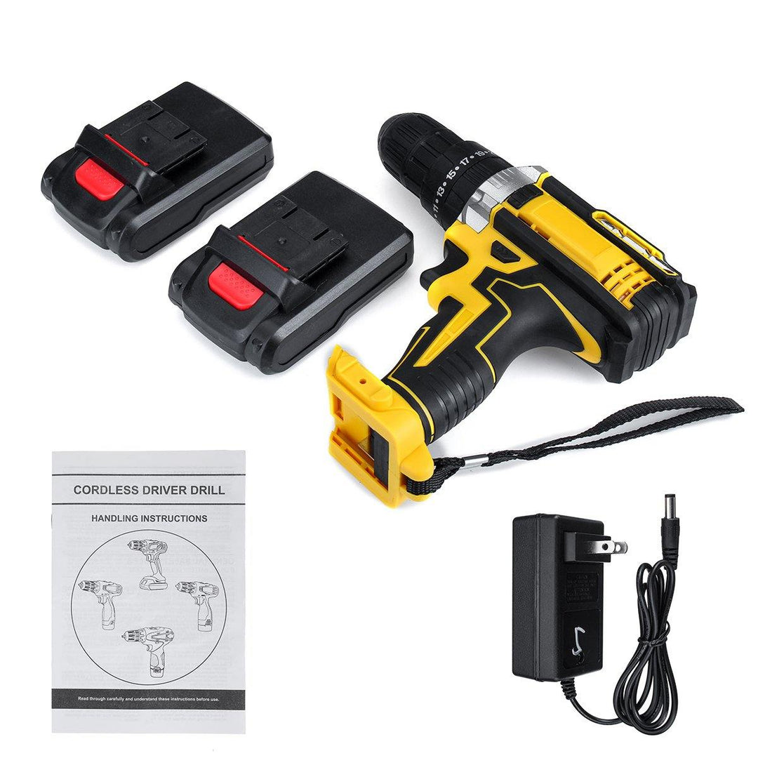 48VF 2Speed Cordless Electric Drill Impact Drill Powerful Driver Drill With 1 Or 2 Li-ion Battery - MRSLM