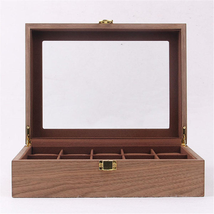 6/10/12 Slots Solid Wooden Watch Box Display Organizer Jewelry Storage Case - MRSLM