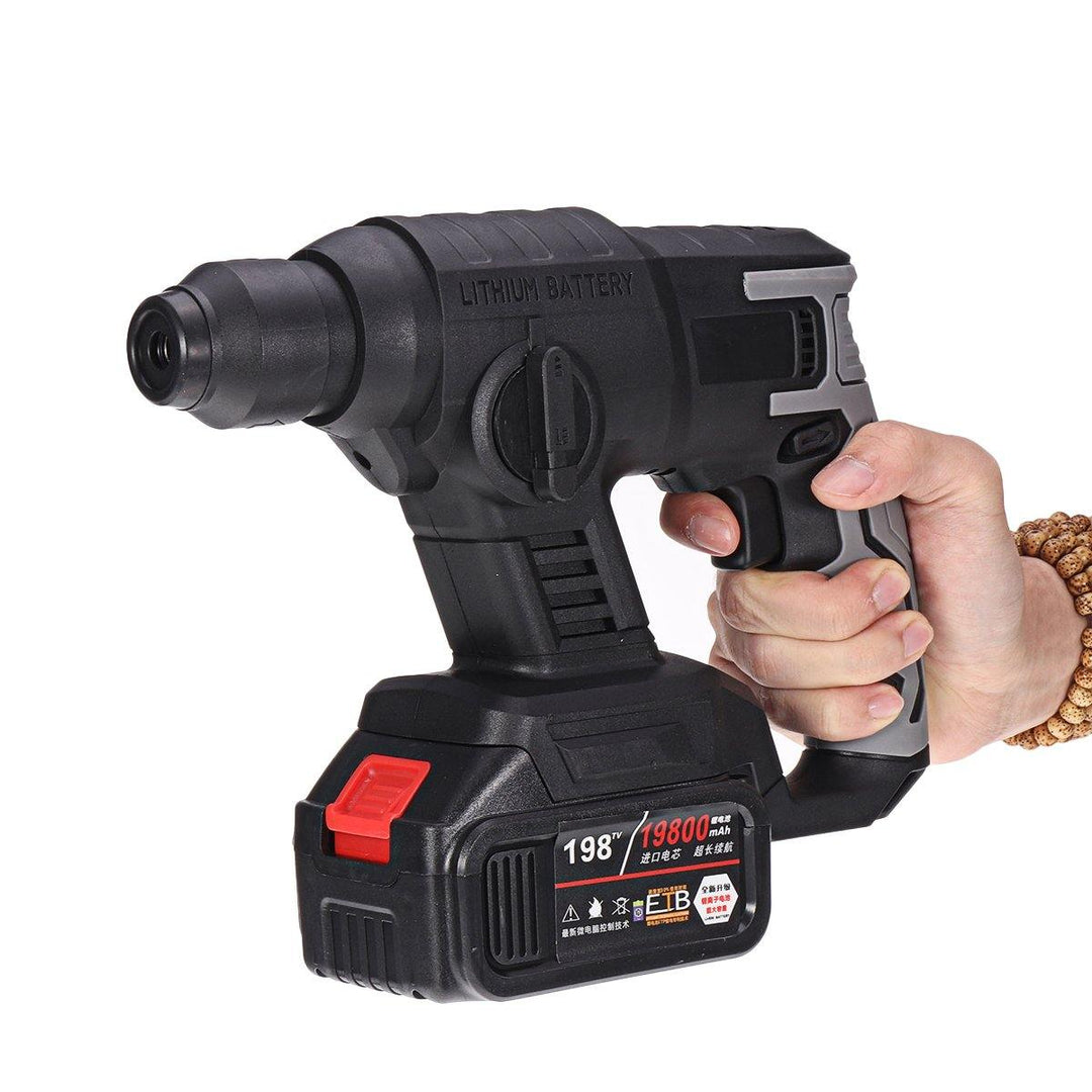 198VF Electric Hammer Drill Cordless Impact Screwdriver Rotary Power Tool Kit - MRSLM