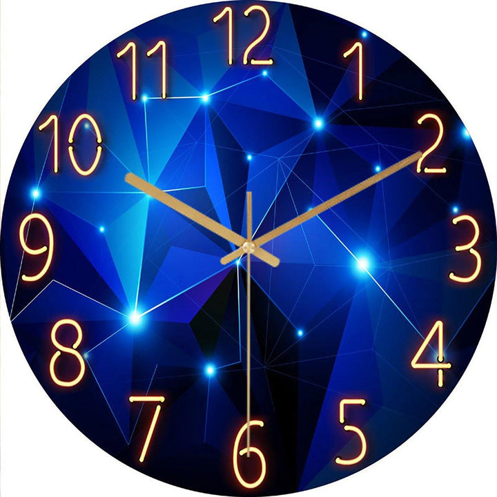 12 Inch Fashion Glass Quartz Clock Home Living Quiet Silent Simple Clock - MRSLM