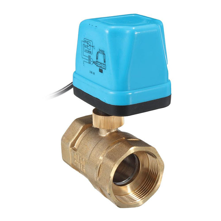 TMOK TK260 DC 12V 1/2" 3/4" 1" 1-1/4" Motorized Electric Brass Ball Valves 3 Wire Full Port Valve - MRSLM