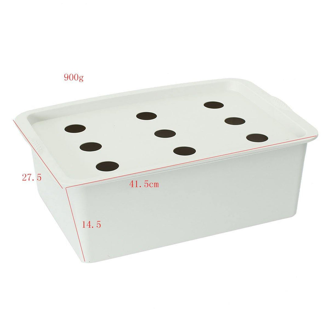 220V Hydroponic Grow Box 9 Holes DWC Indoor Aerobic Soilless Cultivation System Kit Water Planting - MRSLM