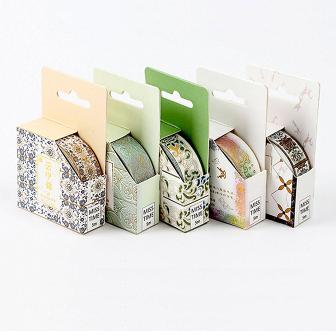 15mmx5m Washi Tape Roll Hot Stamping Craft Stickers Scrapbooking Decorations - MRSLM