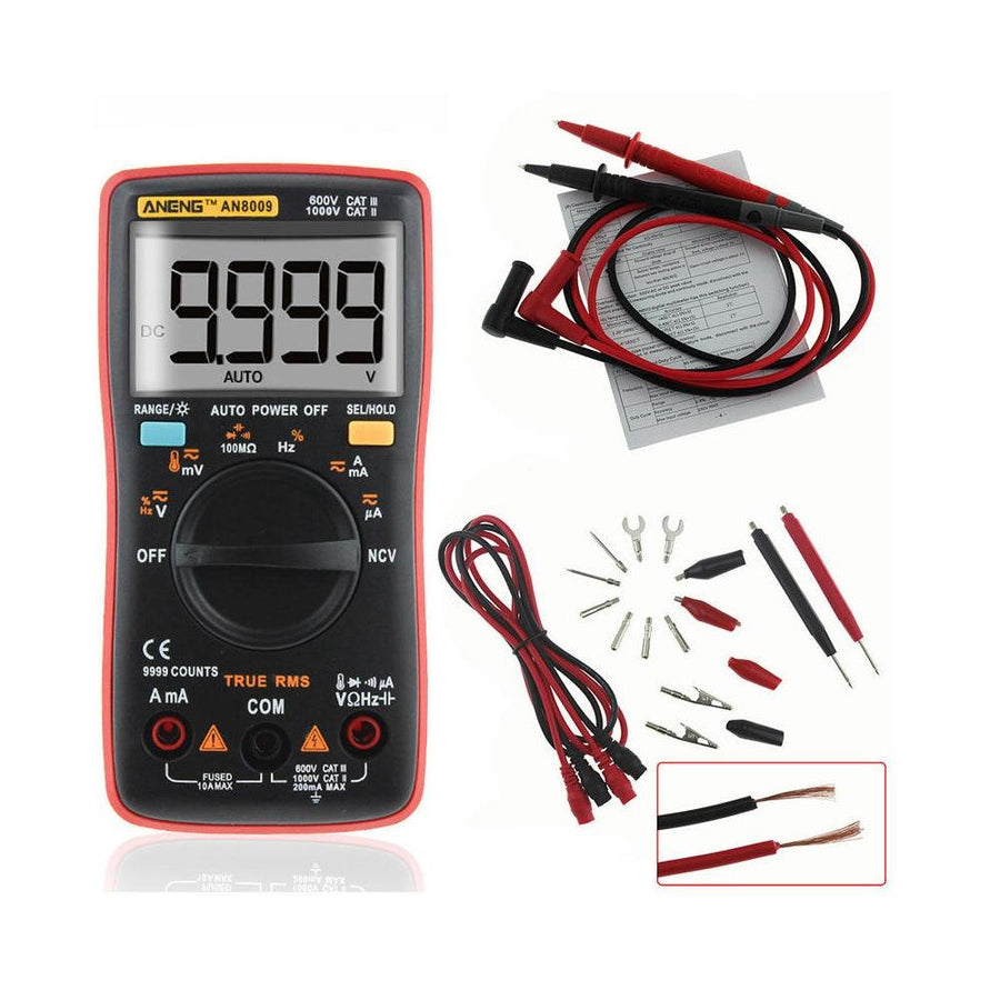 ANENG AN8009 True RMS NCV Digital Multimeter 9999 Counts Backlight AC DC Current Voltage Tester - MRSLM