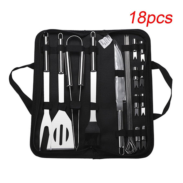 Stainless Steel BBQ Tools Set Barbecue Grilling Utensil Accessories Camping Outdoor Cooking - MRSLM