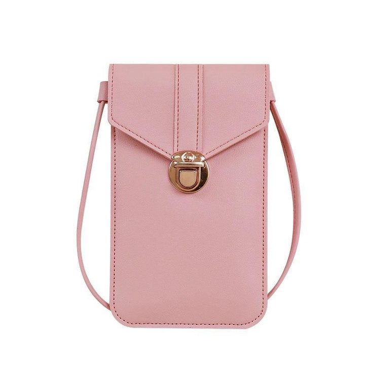 Women's Fashion Lock Touch Screen Mobile Phone Wallet Female Student Buckle Small Wallet Coin Purse Porte Monnaie Femme Mini Bag - MRSLM