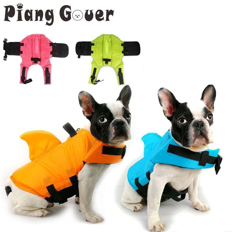 Dog Life Vest Summer Shark Pet Life Jacket Dog Clothes Dogs Swimwear Pets Swimming Suit - MRSLM