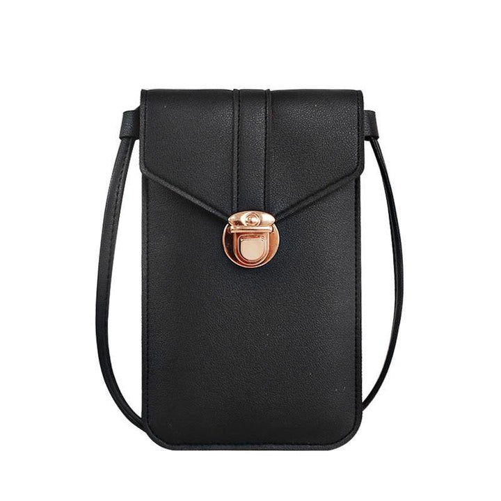 Women's Fashion Lock Touch Screen Mobile Phone Wallet Female Student Buckle Small Wallet Coin Purse Porte Monnaie Femme Mini Bag - MRSLM