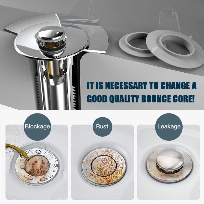 Universal Basin Pop-up Drain Filter Hair Catcher Bath Stopper Shower Sink Strainer Plug Kitchen Accessories - MRSLM