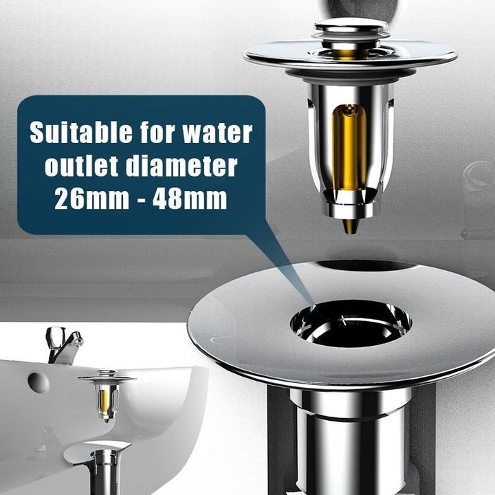 Universal Basin Pop-up Drain Filter Hair Catcher Bath Stopper Shower Sink Strainer Plug Kitchen Accessories - MRSLM