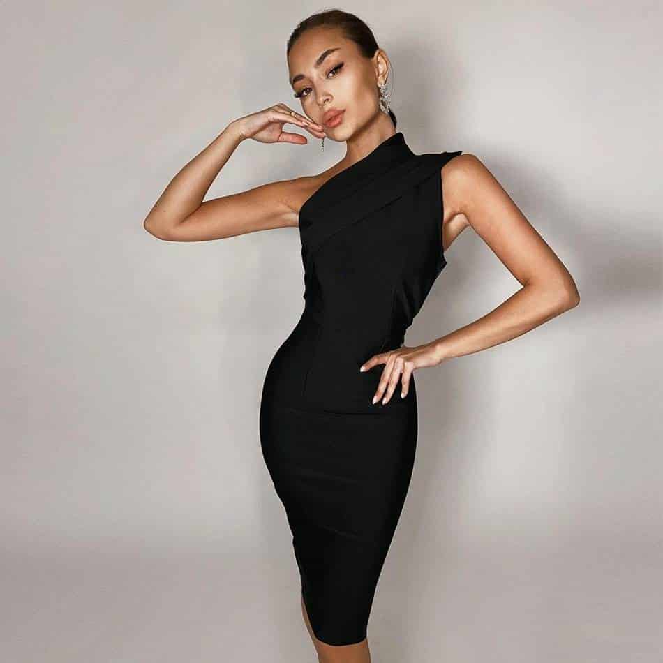 One Shoulder Bodycon Dress