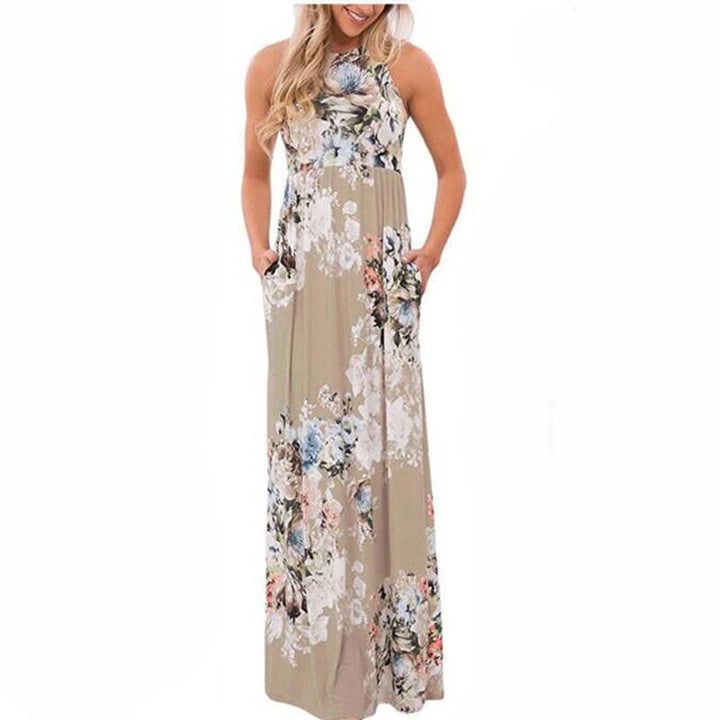 Romantic Bohemian Summer Long Floral Women’s Dress