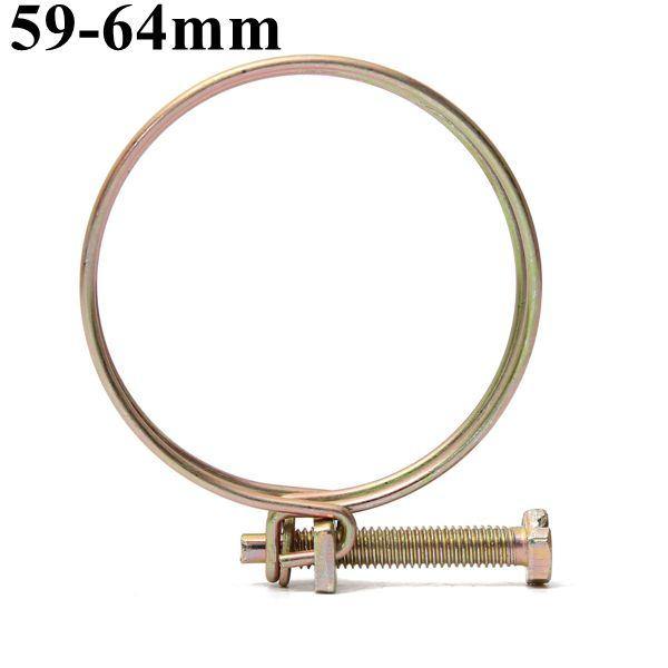 Adjustable Double Wire Water Gas Hose Clamp Pipe Clip Hoop Plumbing Fixture - MRSLM