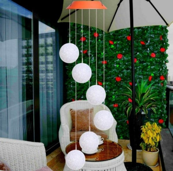 Solar Powered LED Wind Chimes